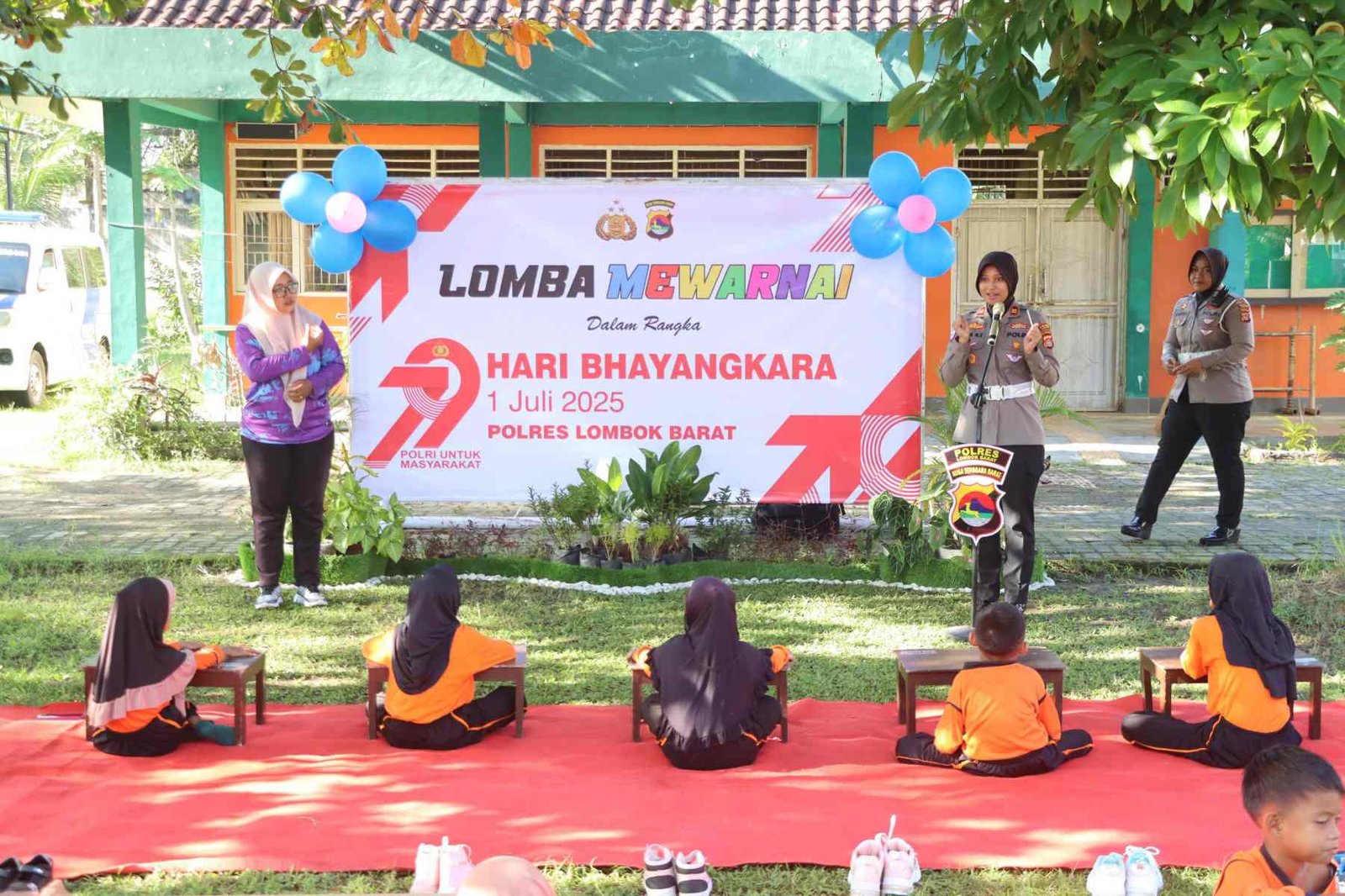 Mewarnai Semangat Bhayangkara di SLBN 2 Lombok Barat